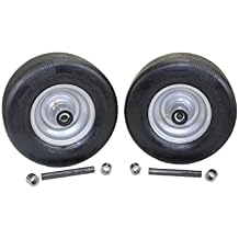 Set of Two Hustler Flat Free 13x5.00-6 Assemblies, replaces 605038 fits Fastrak & Raptor SD 36, 42, 48