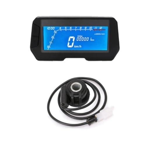 WSNZYT Tablero Instrumentos Motocicleta Tacómetro y odómetro Digital para Motocicleta, 12000 RPM, 6 Marchas, para 2,4 Cilindros, para CRF300L CRF300 para Rally CRF250/L