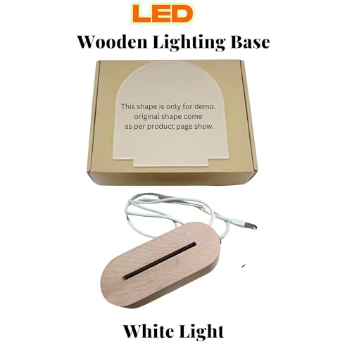 Image of White Glow Table Lamp - Personalized Raksha Bandhan LED Acrylic Photo Lamp for Brother & Sister | Custom Name Night Light with Cartoon Design | Customized Rakhi Gift for Brother from Sister