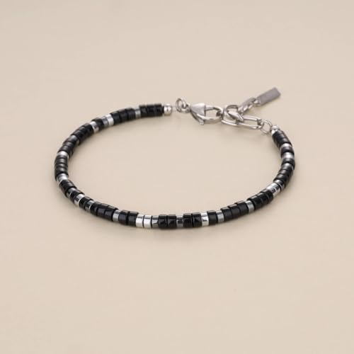 GAVU Pulsera de Piedra Negra Hematite para Hombre miniatura 5
