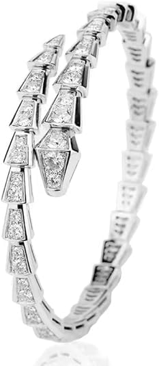 925 Silver Cubic Zirconia Diamond Bangle Snake Top Luxury Jewelry Fine Jewelry Bracelet Bangles For Unisex Snake Bracelet