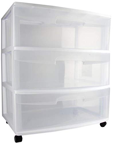 Sterilite 3 Drawer Wide Storage Cart - Image 6
