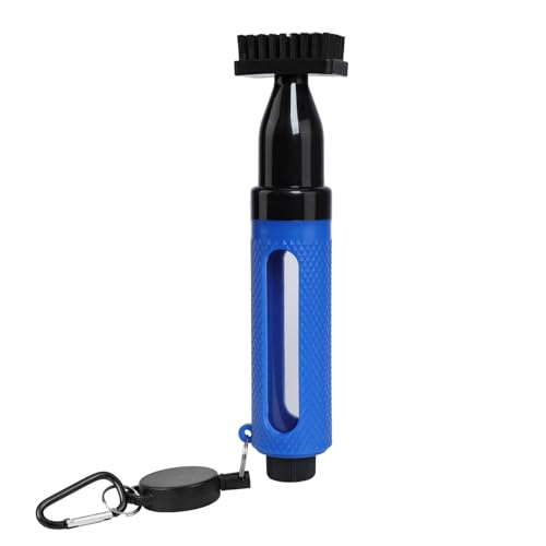 cdar Golf Club Brush Spray Golf Club Wet Cleaning Tool with Retainer Clip Squeeze Golf Cleaner for Golf Enthusiasts Blue