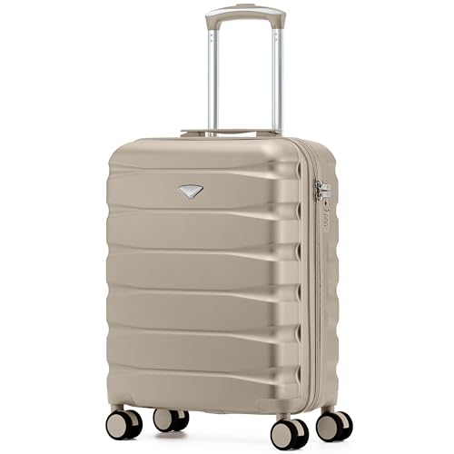 Flight Knight Cabin Suitcase 55x40x20 Ryanair Priority, EasyJet, Jet2 Lightweight Small Durable 4-Wheel Cabin Case, Carry-On for Over 60 Airlines, Hard Shell, 10kg Hand Luggage Bag (55 x 40 x 20 cm)