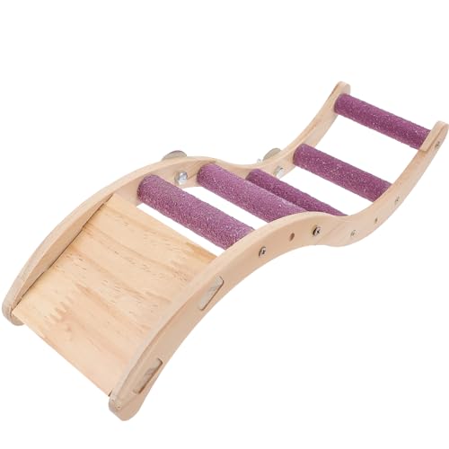 GALPADA Parrot Wooden Ladder for Birds Climbing Plaything for Bird Cage and Wear Resistant Bird Standing Parrot Owners Easy to Use and Install