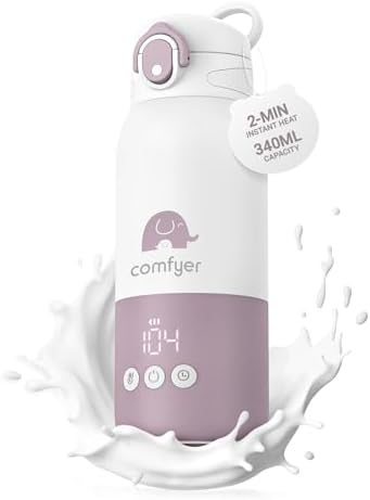 Comfyer BW01 Portable Baby Bottle Warmer for Travel, Fast Heating...