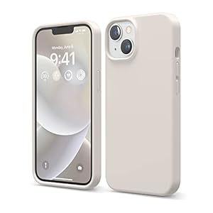 elago Compatible with iPhone 14 Case, Liquid Silicone Case, Full Body Protective Cover, Shockproof, Slim Phone Case, Anti-Scratch Soft Microfiber Lining, 6.1 inch (Stone)