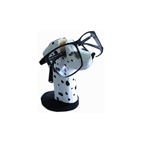 Lily&her friends - Creative Completely Hand Carved Wood Glasses Holder, Crafts, Unique Animal Shaped Wooden Eyeglass Spectacle Holder Display Stand Home Office Desk Decorative (Dalmatian) Cover