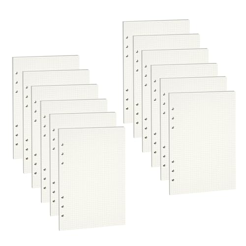 HEIYUET 10 paquetes de papel de recambio A5, 450 hojas A5, 6 agujeros, carpeta de anillas rellenable, papel de puntos, relleno para cuaderno, carpeta de anillas de 6 agujeros