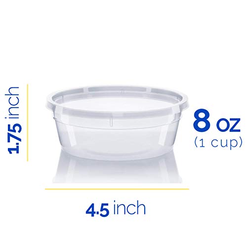 Food Storage Containers With Airtight Lids (8 Oz, 24 Pack) - Clear Plastic Food Storage Jars - Great For Your Slime Kit - Bpa Free| Leakproof - Microwaveable - Reusable - Dishwasher & Freezer Safe #TOP2