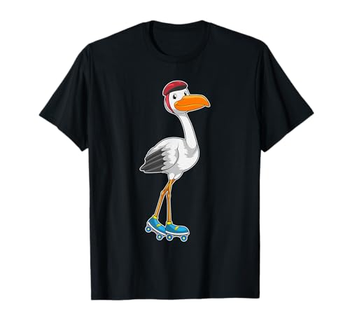 Stork Roller skating Roller skates Sports T-Shirt