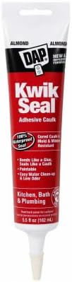 DAP 18013 6 Pack 5.5 oz. Kwik Seal Kitchen and Bath Adhesive Caulk, Almond
