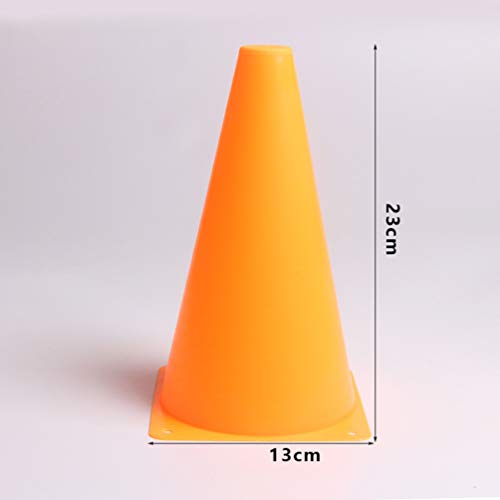 Basportble 6 peças de cones de treinamento esportivo 23 cm, marcadores de plástico, cones de obstácu