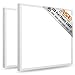 2x2 LED Flat Panel Light, Allsmartlife 4-Pack 2x2FT LED Panel Light Dimmable 4000K Bright White, 0-10V 40W(140W Equivalent) - White Frame, 4147 Lumens, 100-277V - DLC-Qualified and Lighting Facts