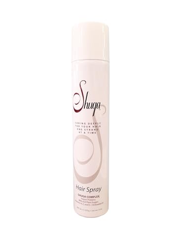 Shuga Hair Spray, Aerosol Firm Workable Hold Hairspray 55 VOC, Earth Friendly, Water Soluble (9 oz / 300 ml)