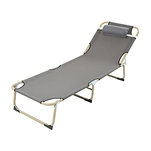 WXQZHF Cama Plegable portátil para una Sola Persona, Cama de Campamento Liviana con Respaldo reclinable, Viajes, Interiores, Exteriores, oficinas y Pesca.