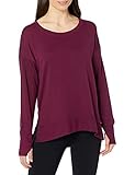 Danskin Women's Affluence Pullover Sweatshirt, Purple Oxford, Medium