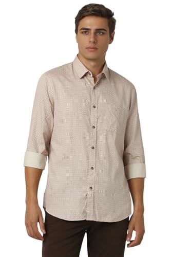 Image of Van Heusen Casual Printed Shirt for Men| Premium Cotton| Full Sleeves| Slim Fit |Breathable Fabric