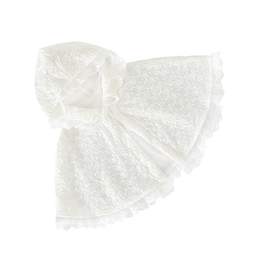 Holibanna - Holibanna Cape En Dentelle Blanche Pour BéBé Fille 0-2 Ans Avec Capuche Et Liens Doux Et Respirant Cape De Princesse Léger Pour Sorties Et Fêtes
