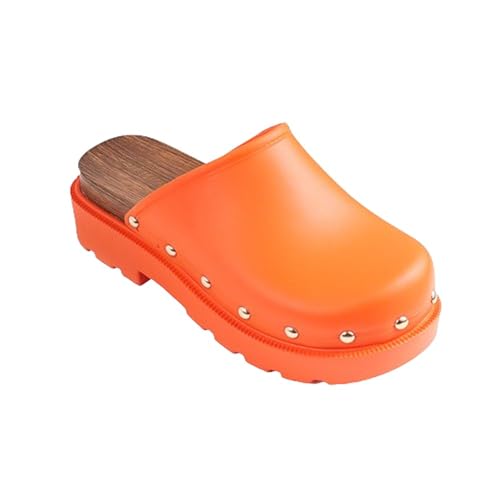 Liliana Women Jelly Closed toe Mule slide platform sandals (Runs Small)