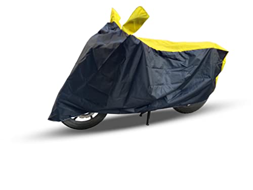 Image of All Weather Protection Scooty Cover for Activa 5G Large - Anti UV - Dustproof - Polyester Top of The Line Scooty Cover Black Yellow