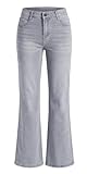 vittorio y Jean Femme Évasé Élastique Push Up, Effet Modelant, Coupe Slim, Style Décontracté et Élégant, gris, M