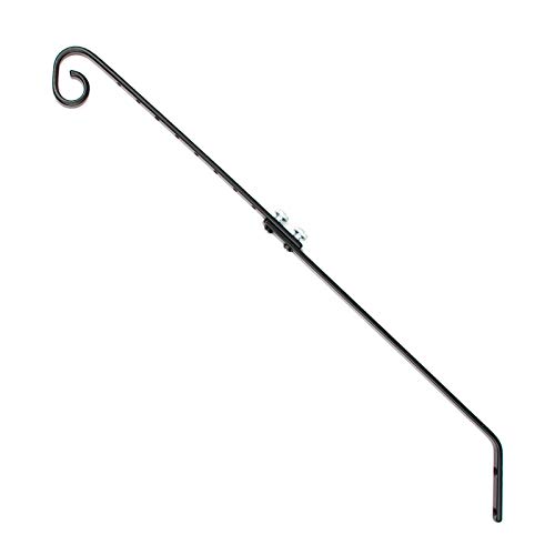 Roamwild PestOff Grande mangeoire à Oiseaux/Pot de Fleurs Robuste réglable avec Crochet de Suspension Longue portée - Version montée sur terrasse/clôture Extensible de 28 cm à 45 cm Cover