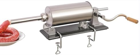 Manual Sausage Stuffer with 8 Tubes for Kitchen Use,Constructed from Stainless Steel,Designed with Detachable Components