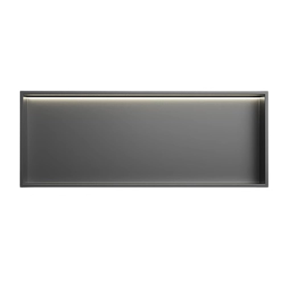 Schweberegal mit LED-Licht – Moderne Edelstahl-Wandaufbewahrung für Badezimmer, platzsparendes Design, ideal für Renovierung und stilvolle Organisationslösungen