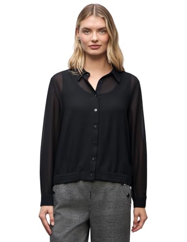 Street One Chiffon Hemdbluse Black 36