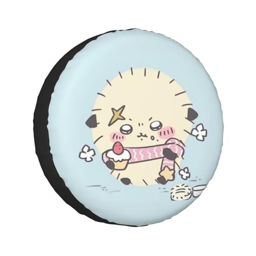 タイヤカバー ちいかわ ラッコ スペアタイヤカバー おしゃれ タイヤ収納 防塵 防水 防紫外線 日焼け止 汚れ防止 劣化対策 タイヤバッグ 持ち運び便利 取付簡単 カー用品 14〜17インチ 屋外 軽自動車 普通車 汎用 16インチ:直径76-79cm