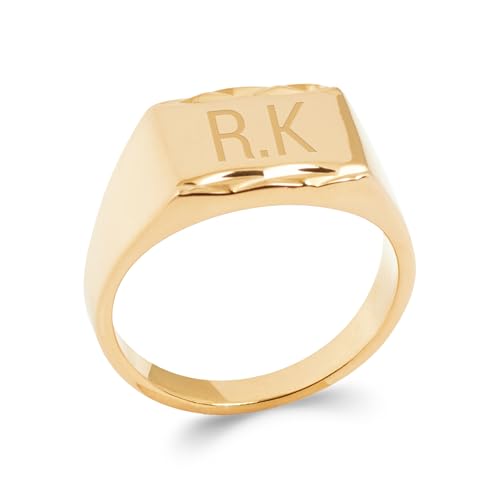 Bague chevalière gravure incluse en écrin gravé pour un cadeau unique