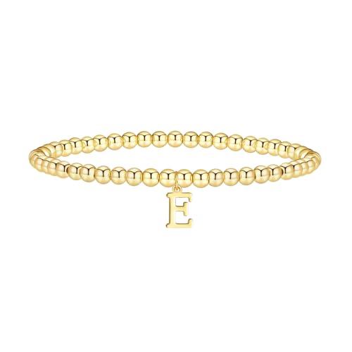 Gold Bracelets for Women Dainty 14K Gold Plated Charm Bracelet Be...
