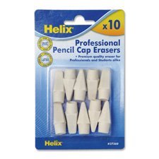 Gommes capuchon de crayon surdimensionné blanc 10/PK pour fournitures de bureau et dessin