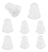ALXCD Triple Ear Tip with 2mm Hole for Etymotic Shure Klipsch Westone Earphone, (S/L) 4 Pairs Triple Flange Silicone Ear Tip Sleeves, Fit for Etymotic Shure Klipsch Westone 2mm Hole[Clear-4 Pair]
