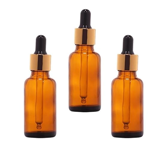 6 Psc 30ml Glass Bottle with Dropper + Glass Pipette Golden Cap (Amber 30 ML - 6 Piece) For Essential Oils, Diy Skin Care, Cosmetics, Bottle | Refillable Travel Size Cosmetic Serum DIY-image-48