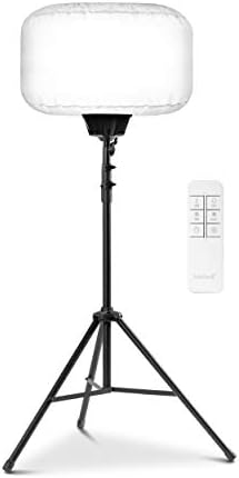 SeeDevil 150 Watt LED Balloon Light Kit, 150 Watt, 120 Volt, 19,500 Lumen, 5000K, 6.5 Ft Tripod, Glare Free Indoor/Outdoor Area Light, Remote Dimmable Portable LED Light
