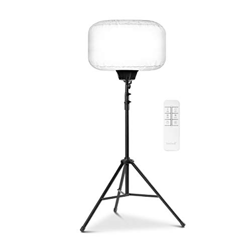 SeeDevil 150 Watt LED Balloon Light Kit, 150 Watt, 120 Volt, 19,500 Lumen, 5000K, 6.5 Ft Tripod, Glare Free Indoor/Outdoor Area Light, Remote Dimmable Portable LED Light