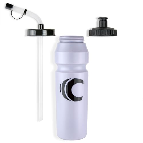 Image of Cannon Sports 1 Liter Sports Water Bottle, BPA-Free, 34 Oz Capacity, Large Mouth, 2 lids (Straw and Squeeze), Great For Helmet Sports Such As Hockey, Lacrosse, Football, Boxing (Lavender)