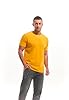 RONOMO Men's Solid Color Comfortable T-Shirt(JS Yellow XXL) #2