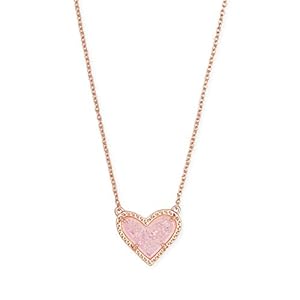 Kendra Scott Ari Heart Adjustable Length Pendant Necklace for Women, Fashion Jewelry