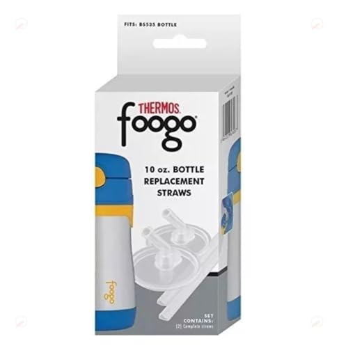 Kit Canudo + Bico de silicone: 2un - Refil para Garrafa Térmica Infantil Thermos FOOGO / BS535-290ml
