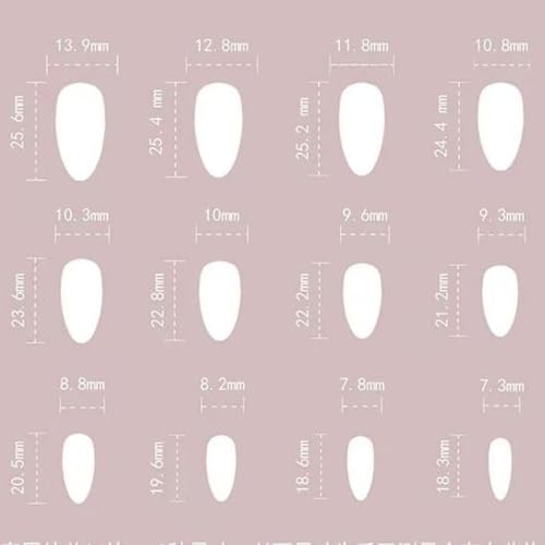 Image of Ocean Shell Press on Nails Light Blue Fake Nails Medium Almond False Nails with Rhinestone Design Glossy Glue on Nails Artificial Acrylic Nail Glitter Stick on Nails for Women Summer Manicure 24Pcs