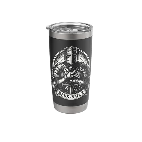 Knight Deus Vult Crusader Templar Knights Stainless Steel Insulated Tumbler
