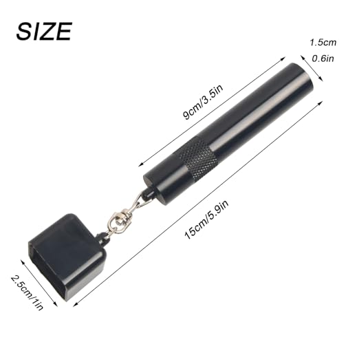 LAKE OF FIRE 3 in 1 Snooker Pool Cue Tip Shaper,Repair Cue Tip Stick Accessories with Pool Cue Tips Storage and Billiard Pool Chalk Holder (Black) - Thumbnail 2