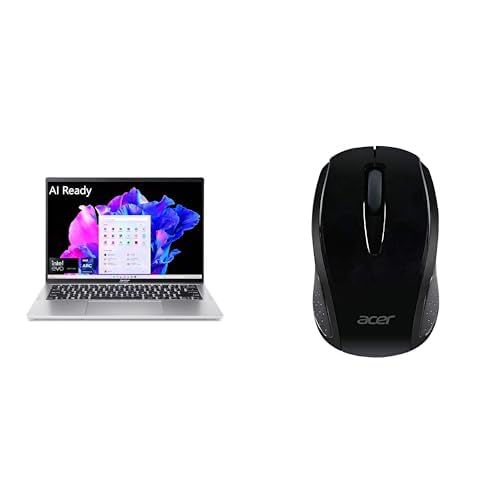 Image of Acer Swift Go 14 Intel Evo Thin & Light Laptop | 14 inch 1920 x 1200 Touch Display | 512GB SSD RF Wireless Mouse M501 (Black)