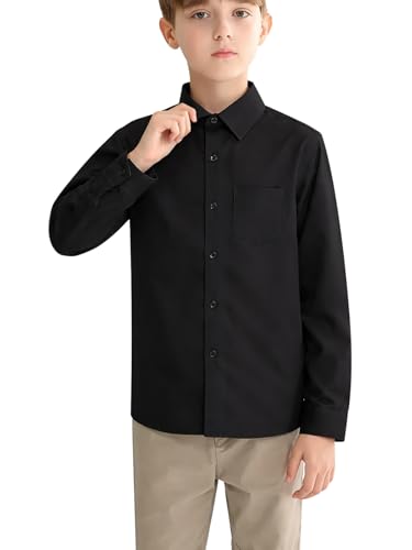 Image of Shirt for Kids | Long Sleeve Club Collar Shirts | Formal and Casual Wear | Stylish Solid Shirt for Boys and Girls | Regular Fit Buttoned and Chest Pocket
