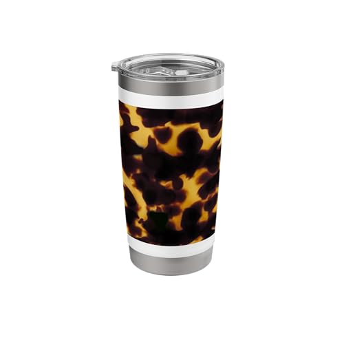 CHIC TORTOISESHELL Tortoise Shell Print Stainless Steel Insulated Tumbler