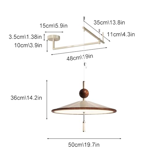 Iluminación deficiente + Luz orientable + Lámpara colgante LED ajustable 7