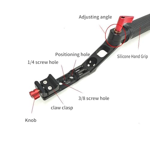 Poignée réglable en silicone pour stabilisateur de caméra avec extension